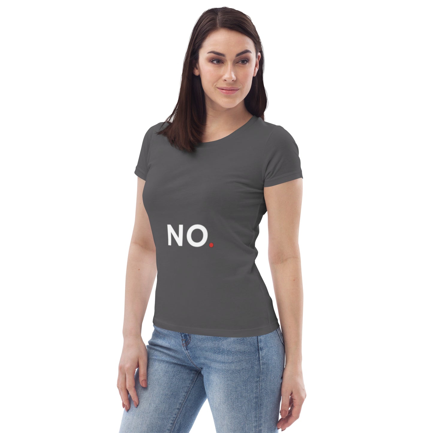 "No" Women's fitted eco tee
